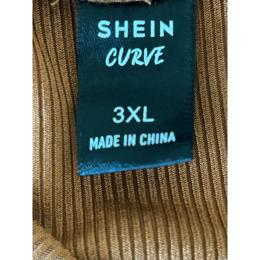 SHEIN Curve Solid Brown Sleeveless Snap Close Crew Neck Bodysuit Size 3XL - Picture 7 of 10